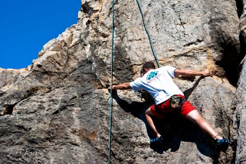 Fotografia de SeMiEntrenador - Galeria Fotografica: Escalada Deportiva - Foto: Paso de equilibrio