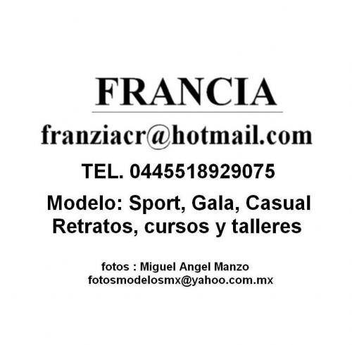 Fotos mas valoradas » Foto de FRANCIA ( franziacr@hotmail.com ) - Galería: Modelo para Foto fija - Fotografía: Mi tarjeta de pres